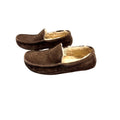UGG Ascot Men’s Moccasin Slippers Size 10 Brown Suede Sheepskin 5775