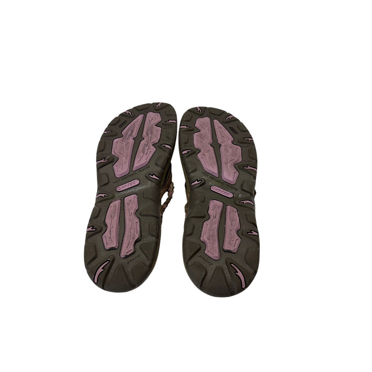 Hi-Tec Women’s Maui Thong Sandals Size 10 Brown Pink Braided Strap