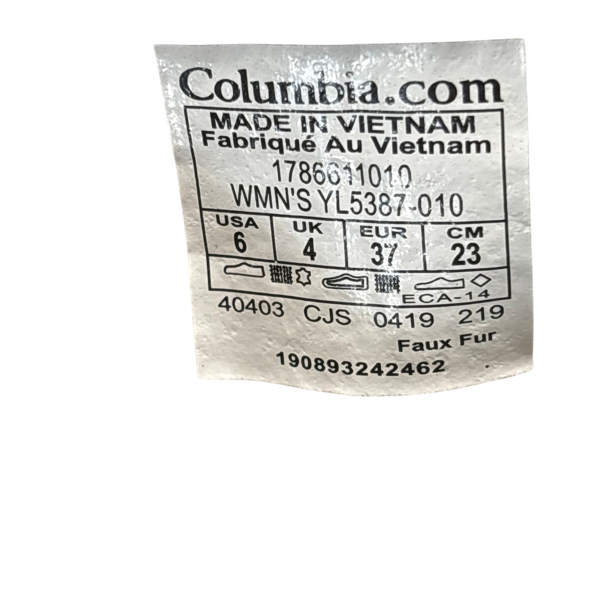 Columbia Women’s Faux Fur Winter Boots – Size 6 – Black / Gray