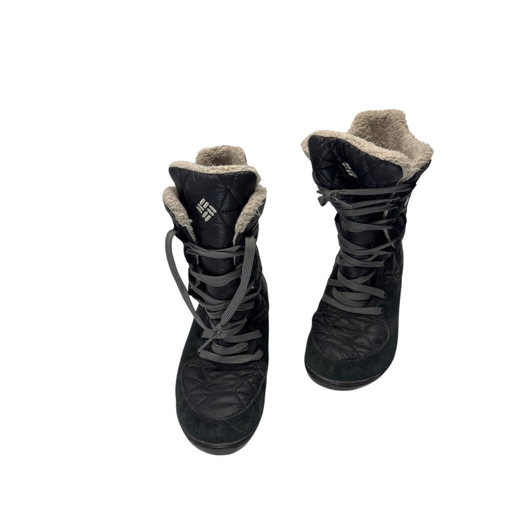 Columbia Women’s Faux Fur Winter Boots – Size 6 – Black / Gray