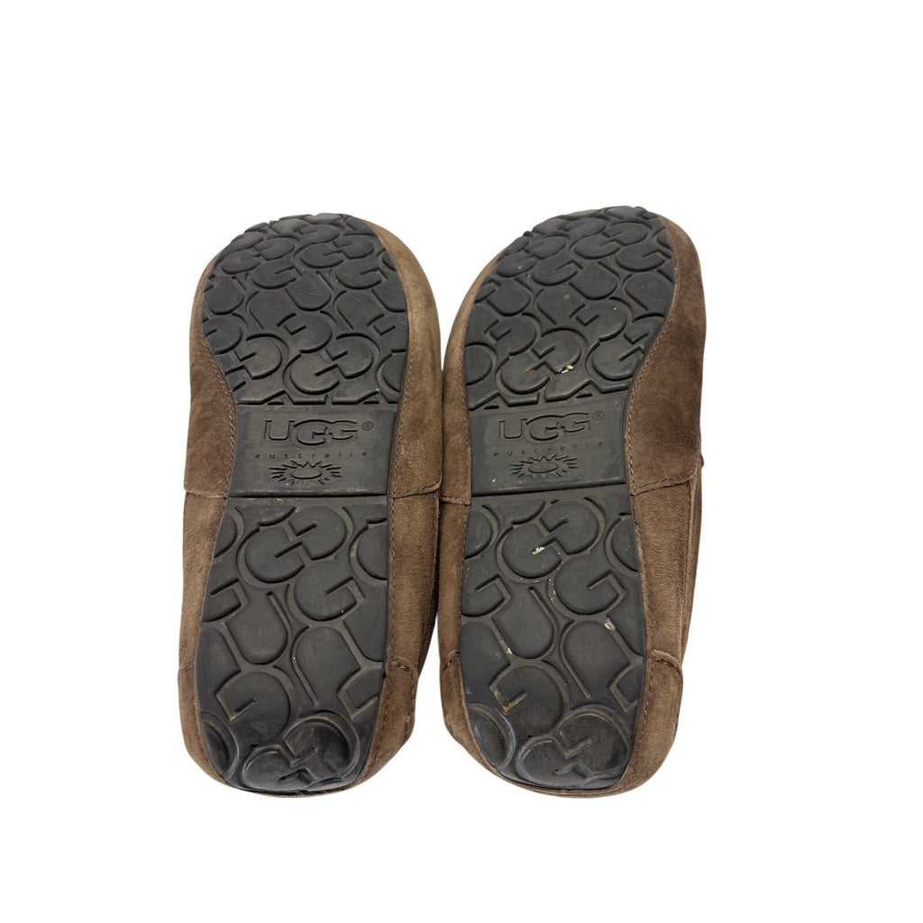 UGG Ascot Men’s Moccasin Slippers Size 10 Brown Suede Sheepskin 5775