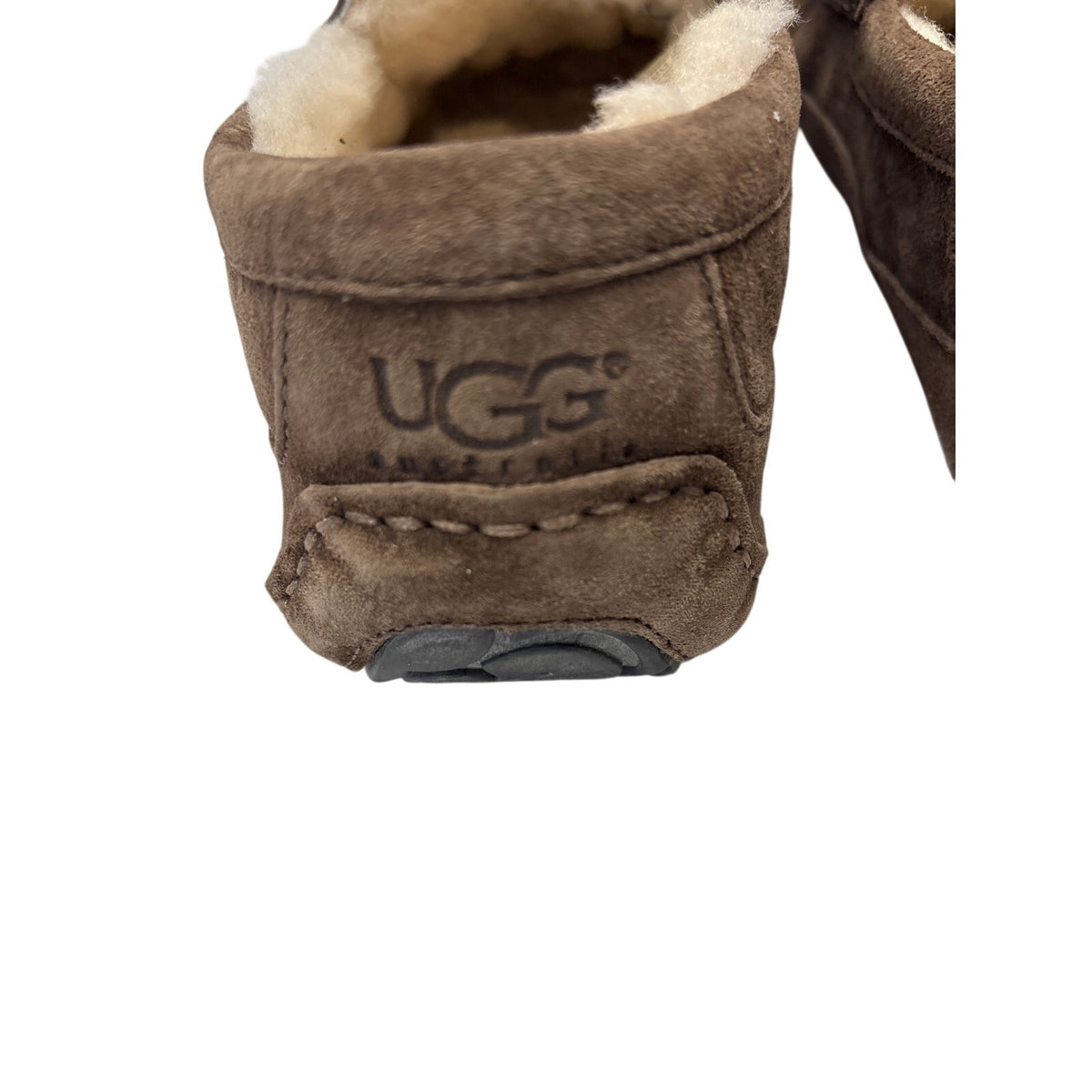UGG Ascot Men’s Moccasin Slippers Size 10 Brown Suede Sheepskin 5775